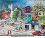 Exploring St.John's, Duckworth Street, Oil on Canvas